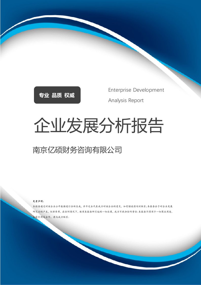 南京亿硕财务咨询 企业发展分析报告与财务智慧实战应用